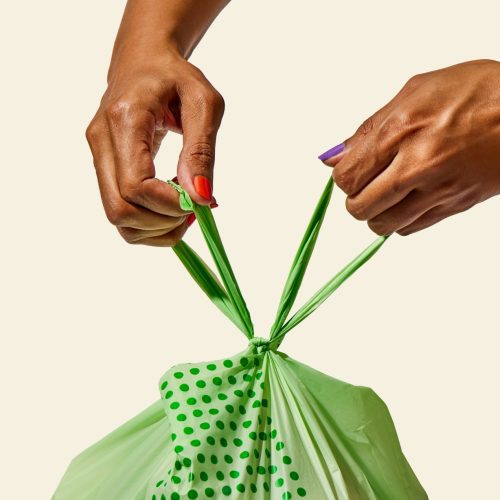 Tying Food Scrap Bag